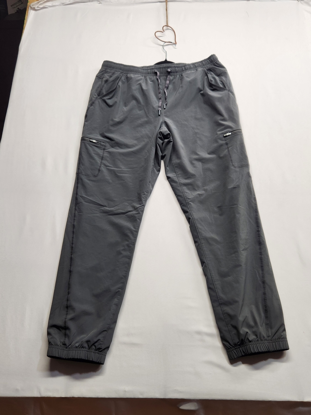 ⭐️Eddie Bauer Flexion Polar Fleece Lined Jogger Cargo Pants Grey Winter Size 14